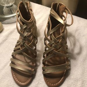 Gold sandals by Ana “Gilly” Size 5.5 NWB